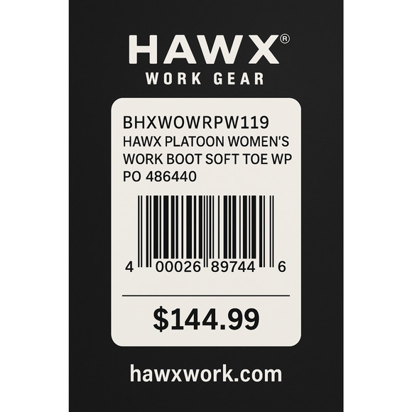 HAWX Work Gear Women’s Waterproof Composite Toe Work leather Boots NEW - Picture 6 of 10